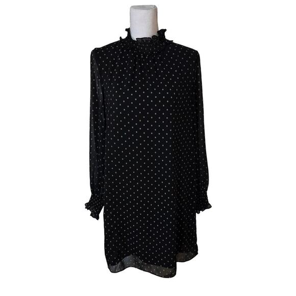 H&M Dresses & Skirts - H & M Black Chiffon Dress Size 4 Black Dramatic Whimsigoth Witchy Chic Wednesday